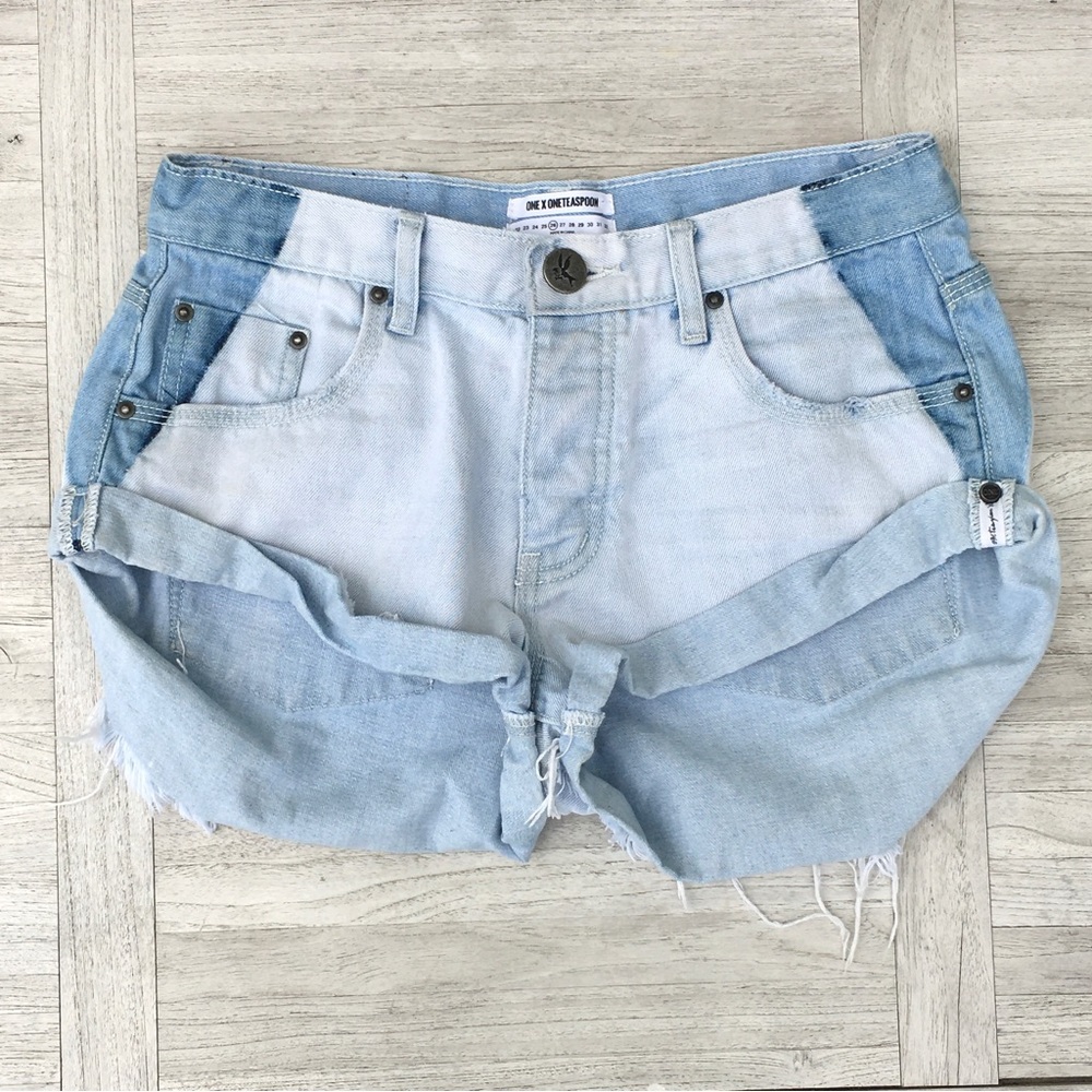 ONE X ONE TEASPOON BANDITS JEAN SHORTS